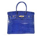 Hermes Birkin 35CM high light Crocodile leather in Black with Gold hardware H35HLCBG