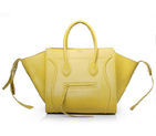 Celine Luggage Phantom Original Leather Bags Shiny Lemon C3341