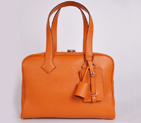Hermes Victoria Bag clemence leather in Orange with Silver hardware 8655OS