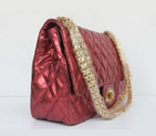 Chanel Flap Bag Quilted Red Gold Chain A35845 A35845