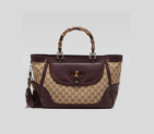 'new bamboo' medium  tote with tassels and bamboo 246860 FWCGN 9757