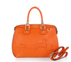 2012 Hermes New Leather Medium Shoulder Bag 0322 Orange with gold metal 0322