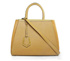 Fendi 2Jours Original Leather Tote Bag F2552M Yellow F2552M