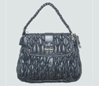 Miu Miu Tote Flap Bags Matelasse Nappa Leather 90290 Black 90290