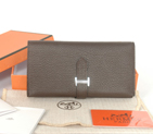 Hermes 3 fold wallet leather in Dark Brown H3WBLDB