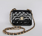 Chanel Classic Micro Flap Bag 1118 Black Patent leather Gold Hardware 1118