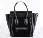 Celine Luggage Bags Medium in Suede Black 98169