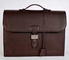 Hermes Sac Depeche 38cm Briefcase Clemence Brown H668