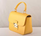 Miu Miu Tote Flap Bags Calf Leather 7428 Yellow 7428