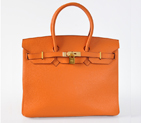 Hermes Birkin 35CM clemence leather in Orange with Gold hardware H35LSOG
