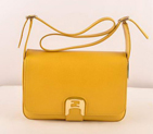 Fendi Chameleon Classic Saffiiano Leather Medium Shoulder Bag 2539 Yellow 2539