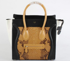 Celine Luggage Bags Medium in Snake Veins Brown 98169
