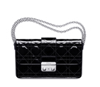 Large New Lock pouch in black patent leather S0435PVRK M900