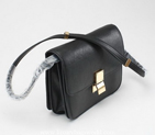 Celine Cow Leather Handbag 80077 Black 80077