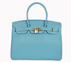 Hermes Birkin 35CM togo leather in light blue with Gold hardware H35POSG