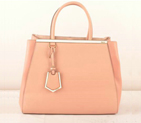 Fendi 2Jours Saffiiano&Ferrari Leather Tote Bag F2552M Pink F2552M