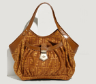 Fendi 'Chef Zucca - Small' Raffia & Fabric Tote 8P3930