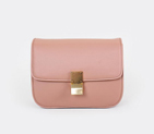 Celine Classic Box Small Flap Bag Calfskin Leather Dark Pink 80077