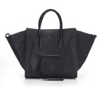 Celine Luggage Phantom Bags in Original Leather Black 3341