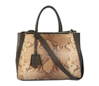 Fendi '2Jours' Snake stripes Leather shoulder and tote bag F2552M