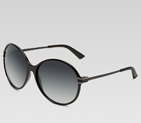 medium round frame sunglasses with gucci logo and 249733 J0731 1000