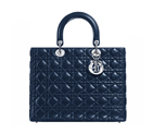 Large Lady Dior bag In midnight-blue leather CAL44561 M576