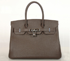 Hermes Birkin togo leather 30CM togo in Dark Brown with Silver hardware H30BJDBS