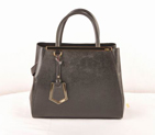 Fendi Fall Winter 2012 2Jours Saffiiano Leather Tote Bag 8BH250S Black 2552S