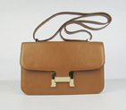 Hermes Constance Togo Leather Single Bag Light Coffee Gold Hardware H020 H020