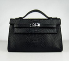 Hermes Kelly 22CM Black Snake Stripe HKL220BSS010
