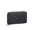 CHANEL Long Wallet - Black / Black CC T168BB