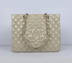 Chanel Apricot Patent Leather Handbags 50995 Gold Hardware A50995