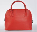 Hermes Bolide Togo Leather Tote Bag in Flame with Silver hardware H31LSFS
