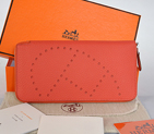 Hermes Evelyn Wallet clemence leather in Watermelon Red A808