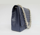 Chanel Flap Bag Quilted Navy-Blue Caviar with Gold Chain 1116 1116