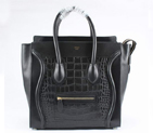Celine Luggage Bags Jumbo in Croco Black 98170