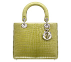 Green crocodile 'Lady Dior' bag CRO44551 M623