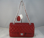 Chanel Red color with Silver chain A1112RS