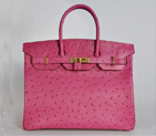 Hermes Birkin 35CM Peach Ostrich stripes leather(Gold) H35POSG