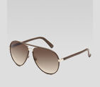 medium aviator sunglasses with gucci logo on templ 261929 I3120 9802