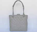 Chanel A50994 Grey Medium Shopping Bags Silver Hardware A50994