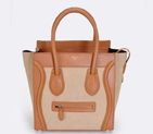 Celine Luggage Mini Boston Bag Ferrari&Suede Leather Apricot 98169