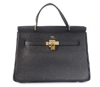 Hermes Spring Summer 2013 Shopping Bag H1046 in Black with Gold hardware H1046