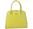 Prada Saffiano Leather Medium Tote Bag BL5018 Lemon BL5018