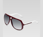 large aviator sunglasses with G detail and signatu 238122 J1691 6064