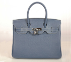 Hermes Birkin 30CM togo leather togo in Dark green with Silver hardware H30BJDGS