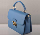 Miu Miu Leather Tote Bags 7431 Blue 7431