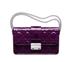 Large New Lock pouch in purple patent leather S0435PVRK M364