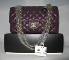 Chanel Caviar leather Purple Flap bag with Gold chain A1122PG