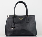 Prada Saffiano Calf Leather Totes BN1801 Black BN1801